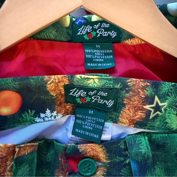 Light Up Green Christmas Suit Life of the Party Medium Holiday Party Ugly - Picture 9 of 14